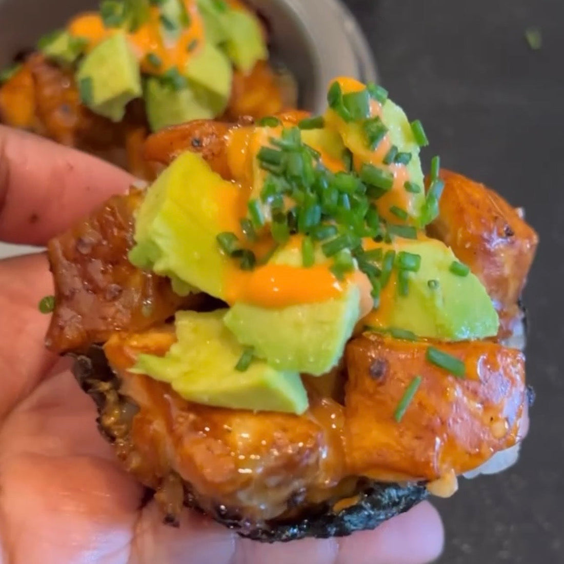Crispy Rice & Seaweed Salmon Bakes (Sushi-Inspired Rice Cups)