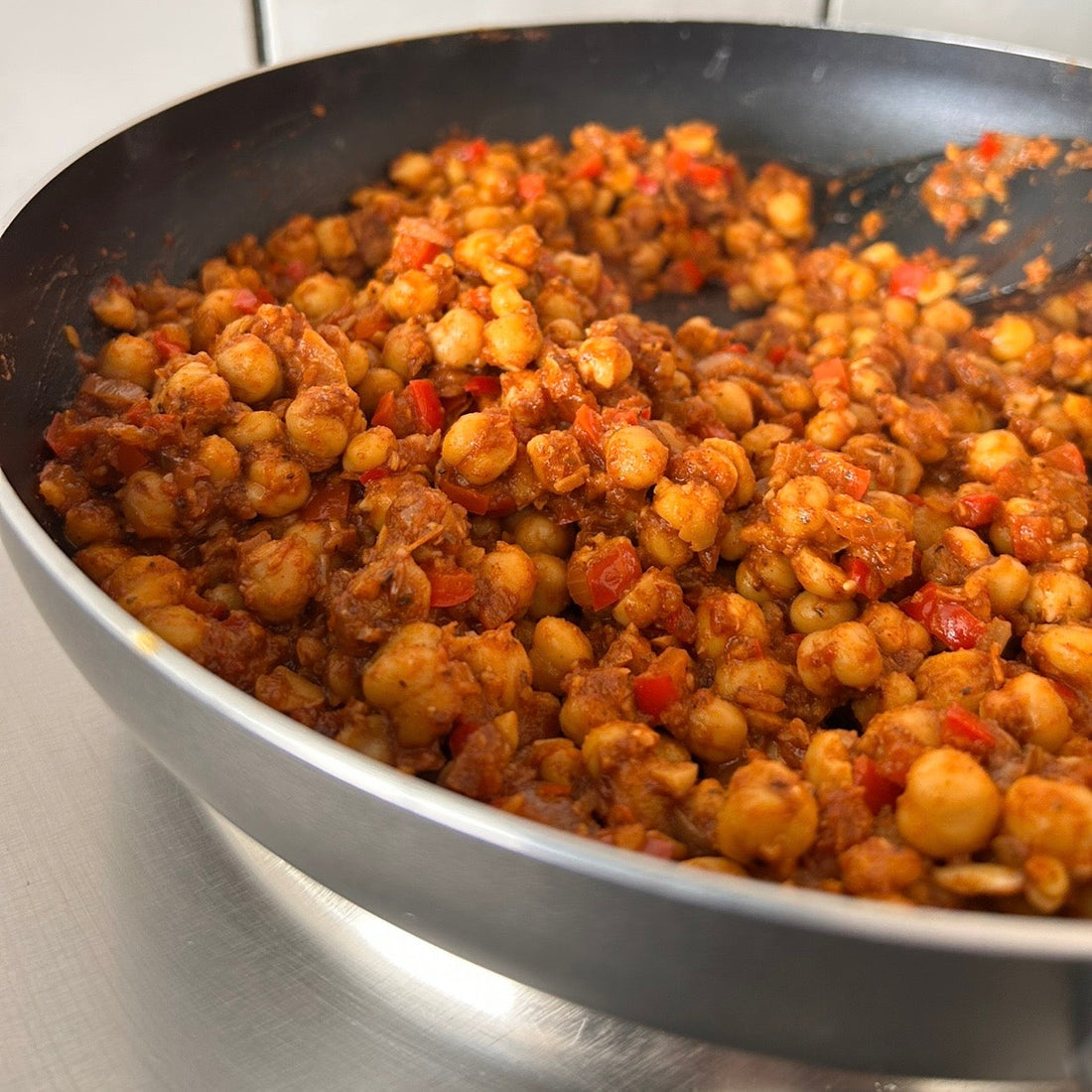 Moroccan Spiced Chickpeas with Spinach