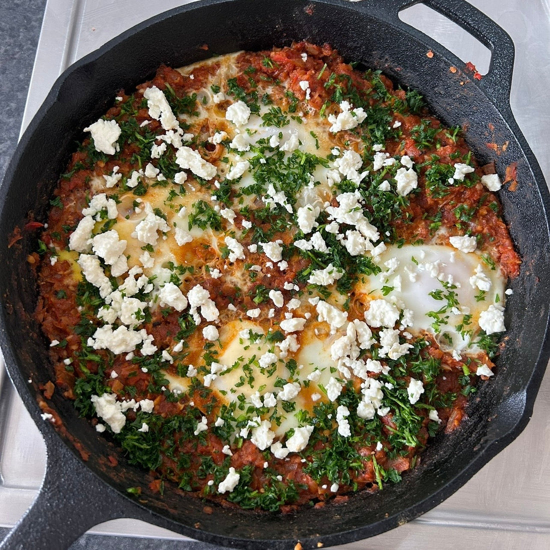 Classic Shakshuka (Eggs in Spiced Tomato Sauce)