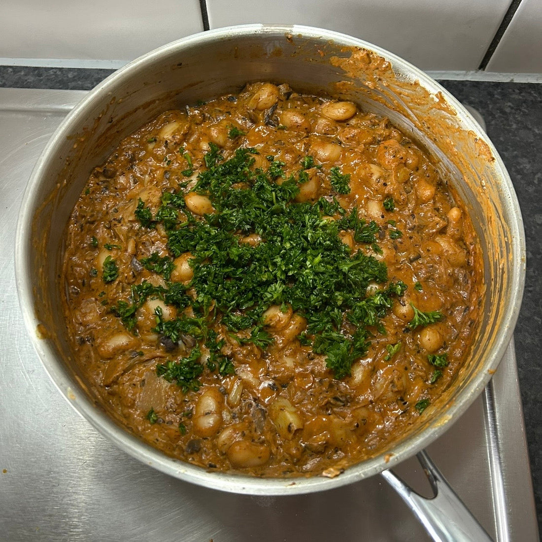 Creamy Mushroom, Fennel & Butter Bean Skillet