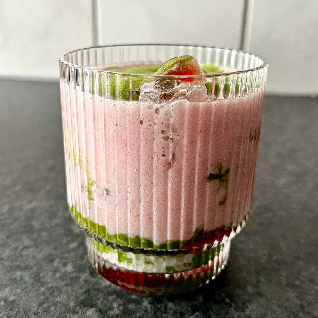 Homemade Strawberry Matcha Latte