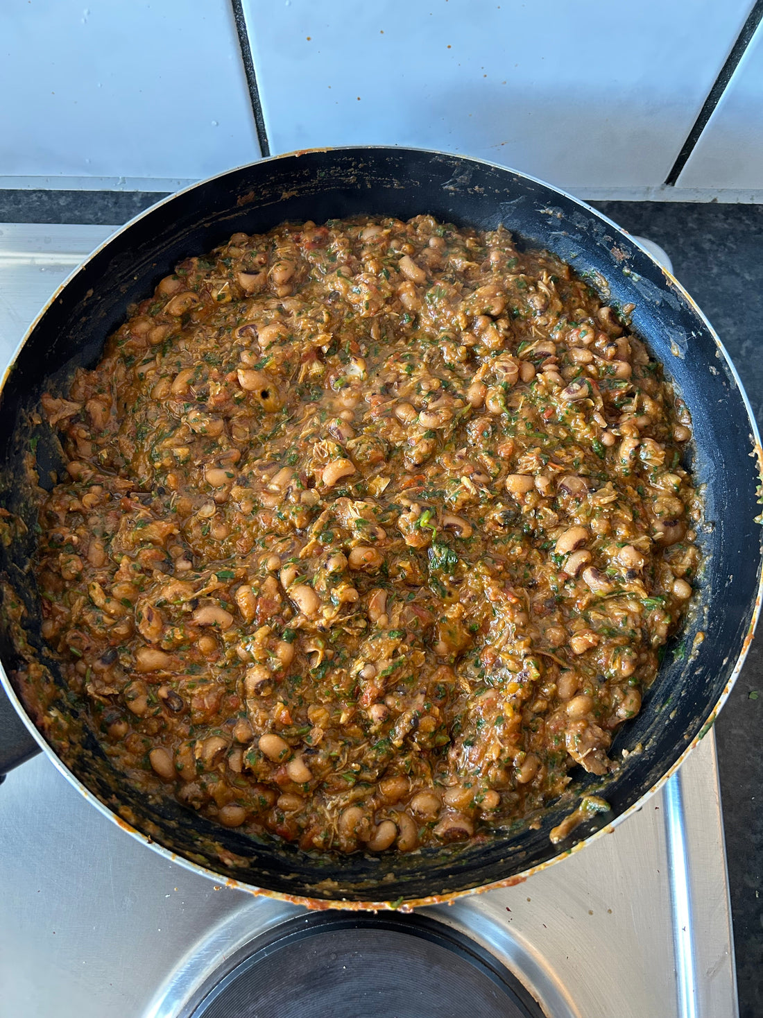 Smoky Mackerel & Black-Eyed Bean Stew