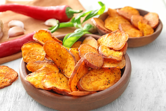 Sweet potato 'lace' chips