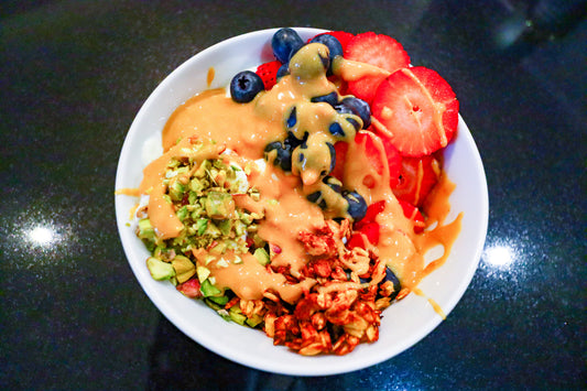Crunchy granola style oat bowl